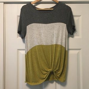 Pink Clover Amelie Twist Hem Knot Top